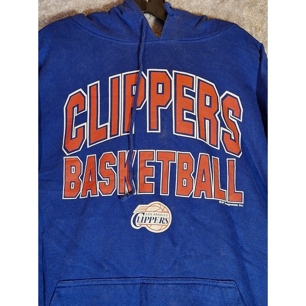 NBA Majestic Mens LA Clippers Basketball Hoodie Royal Blue Size 4X Sweatshirt - Picture 4 of 9